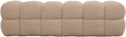 PTMD - Bankje Teddy - Beige - 160x45x43cm