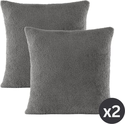 Tiseco - Kussen COCOON (gevuld) - SET/2 - Half fleece - 45x45 cm, grijs