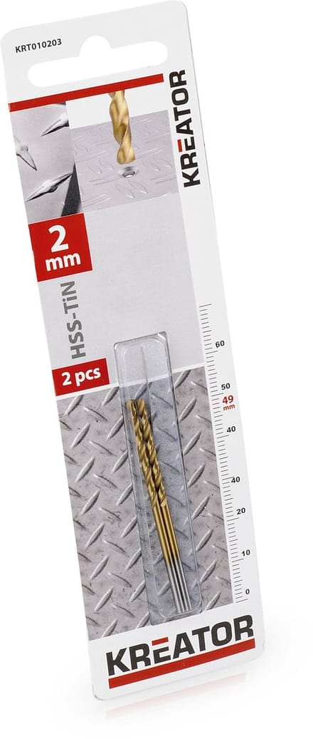 Kreator - Accessories - KRT010203 - HSS-TiN-metaalboren - Ø 2x49mm