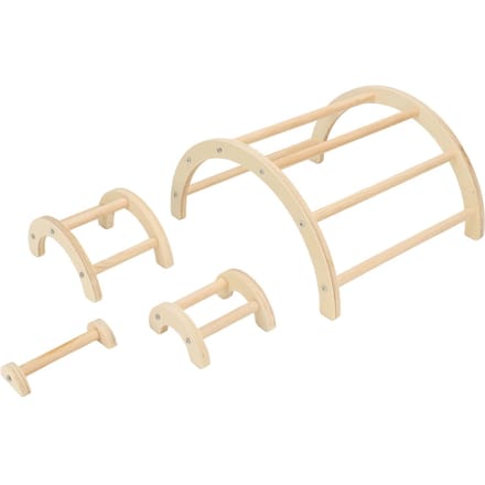 Perchoir à Poulet Griffe Meulage Structure Stable Forme d'Arche Support en Bois pour Ferme Animal de Compagnie Poulailler beige