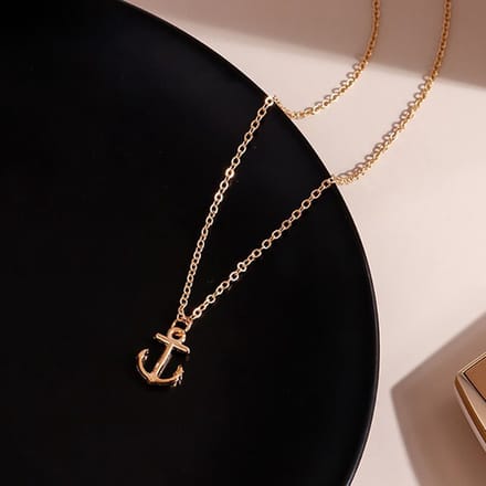 Ketting met hanger Anker goudkleur