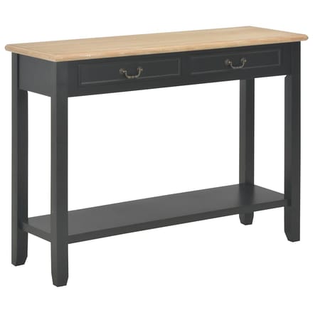 vidaXL - Wandtafel - 110x35x80 - cm - hout - zwart