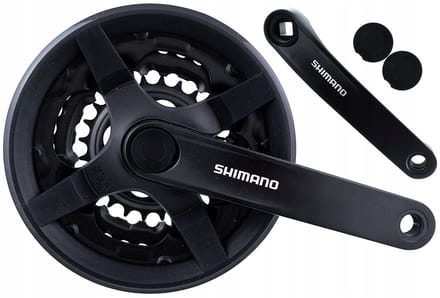 Shimano Turney - MTB Crankstel - 42/34/24 - Dual SIS - Kettingbescherming