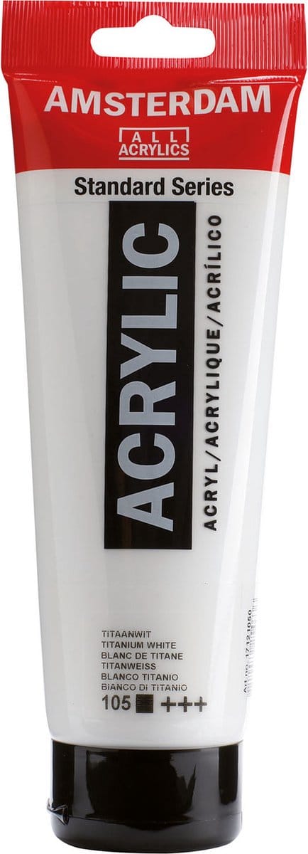 Acrylverf - #105 Titaanwit - Amsterdam - 250 ml
