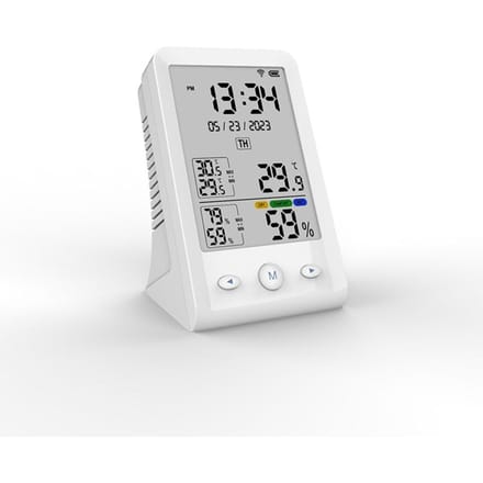 Tuya WIFI USB oplaadbare temperatuur- en vochtigheidsdetector Huishoudelijk kantoor Babykamer wit