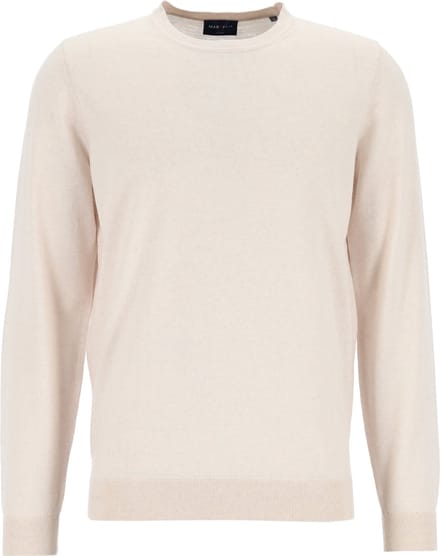 MARVELIS modern fit trui wol - O-hals - offwhite