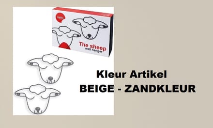 Balvi - Kapstokhaak TheSheep - Grijs - Metaal - 14,5x22x3,5 cm