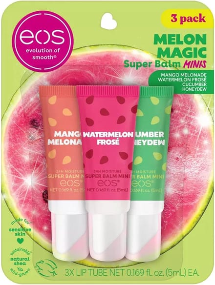 eos 24hrs Moisture Super Balm Minis - Melon Magice - Lippenbalsem - 3 stuks