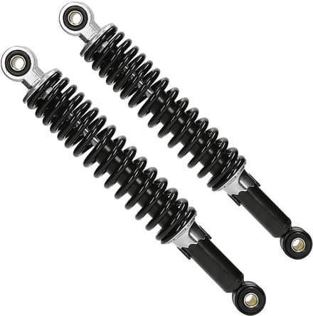 MKX Schokbrekerset 300mm Gilera Citta, Puch Maxi, Tomos zwart/chroom
