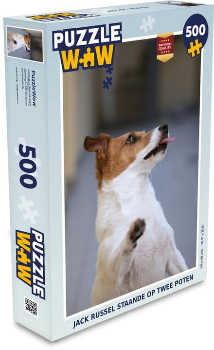 Puzzel Jack Russel staande op twee poten - Legpuzzel - Puzzel 500 stukjes