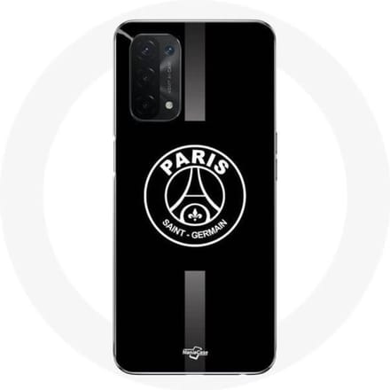 Coque - PSG - Oppo A54 5G - Logo Jordan - Souple - Sportif - Gris Noir gris