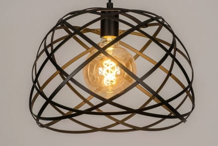 Lumidora Hanglamp 73264 - MAYA - E27 - Zwart - Metaal - ⌀ 38 cm