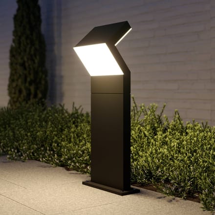 Arcchio LED sokkellamp Havin, antraciet, metaal, 60cm