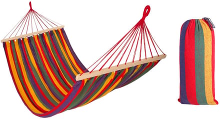 Rea - hangmat met spreidstok 1-persoons 80cm - 480144B rood 250x90