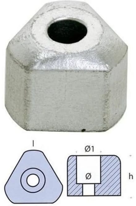 Tecnoseal Gori-anode 20-30 Mm Zilver 6 mm