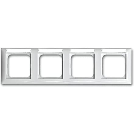 4 Gang Afdekking Frame Met Tekstvenster Alpine Wit - 2CKA001754A4551