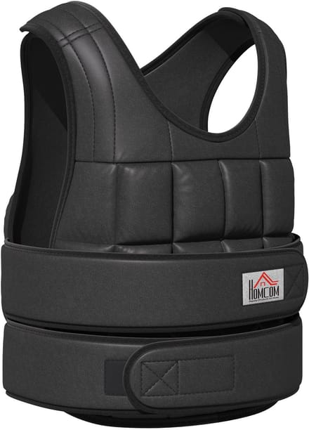 HOMCOM-Gewichtsweste-Oxford-Gewebe, Metall Sand-60L x 50B cm-Schwarz