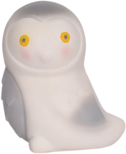 TIKIRI Mijn Eerste Pooldiertje - Sneeuw Uil - Natuurlijk Rubber - Met Belletje - 0 Jaar