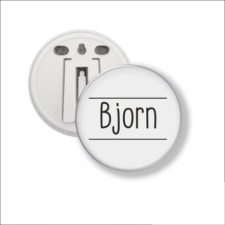 Button Met Clip 58 MM - Bjorn