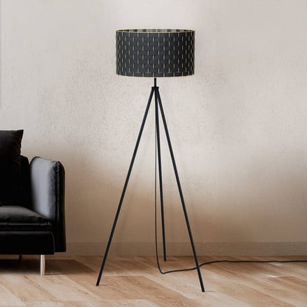 EGLO MARASALES Staande lampen, zwart, geelkoper