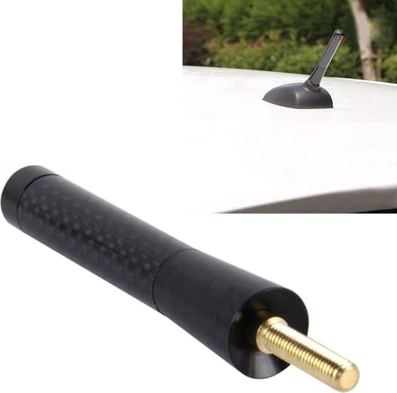 Carbon Fiber Aluminium korte antenne Gepolijste universele schroeven Base (Medium Size) (zwart)
