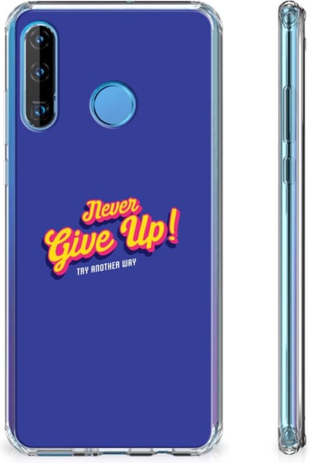 Huawei P30 Lite Telefoonhoesje met tekst Never Give Up