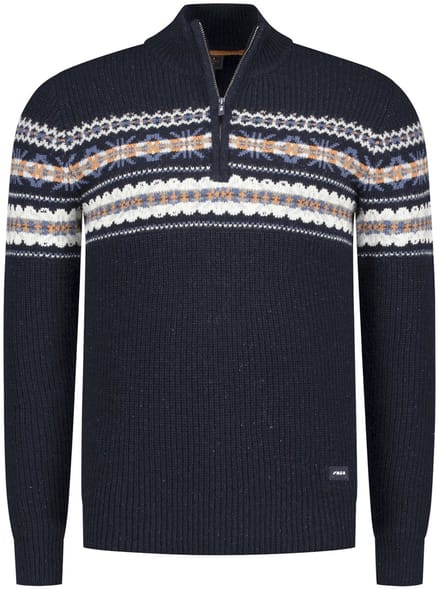 Trui New Zealand navy geprint normale fit