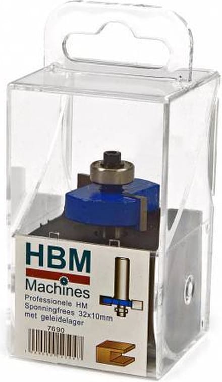 Professionele HM Sponningfrees 32 x 10 mm. Met Geleidelager