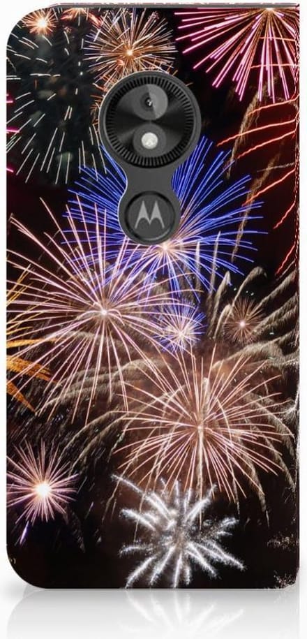 Motorola Moto E5 Play Hippe Standcase Vuurwerk