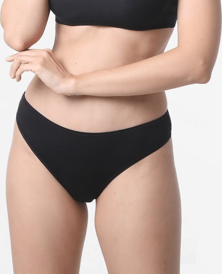 Brazilian dames string Micro Modal vanta zwart