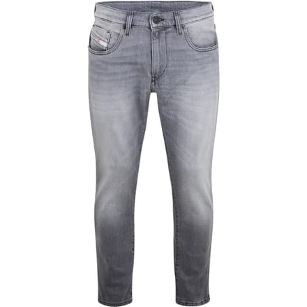 Diesel Heren Gewassen Denim 5 Pocket Straight Leg Jeans (Grijs)