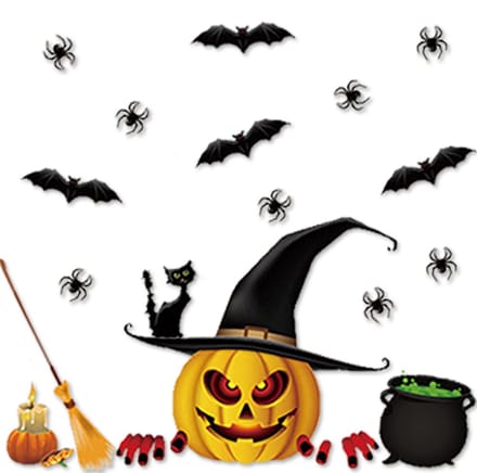 Q2P - Halloween - Raamstickers - Decoratie - Pompoen Versiering - Stickers - Raamstickers Kinderen - Statisch