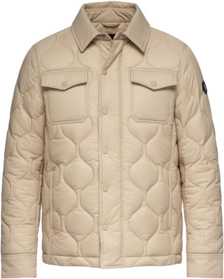 OMBRE Jas - Lange Mouw - Drukknopen - Effen Beige S