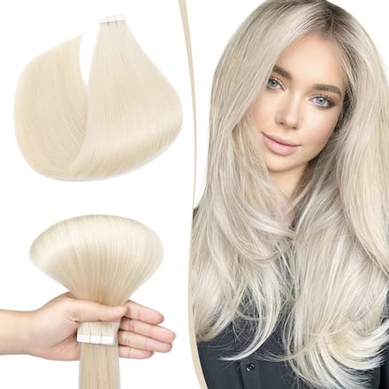 Haarverlängerung Tape Extensions 50.8cm - 100% Remy Echthaar - Glatt - Eenvoudig aan te brengen - ShopVlot