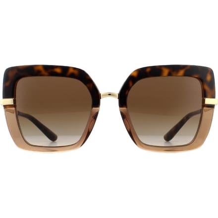 Dolce & Gabbana Zonnebril DG4373 325613 Top Havana On Transparent Bruin Bruin Verloop