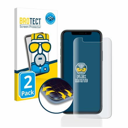 BROTECT - Screenprotector voor Apple iPhone 11 Pro - Folie Beschermfolie matte volledig dekking 2 Stuks