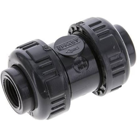 PVC Terugslagklep Rp 1/2'' 0.012-16bar (0.17-232psi)