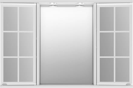 Spiegelkast 90 cm breed met LED-spots en 2-deuren