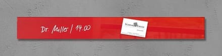 Sigel glasmagneetbord - Artverum - 6.5x55cm - rood - SI-GL139