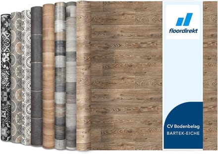 FLOORDIREKT PVC-Vloeren - Bartek Eik - Raymond 4 - Vinyl vloeren - Natuurlijk houteffect - Dikte 2 mm - 100 x 400 cm