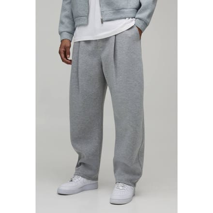 Balloon Fit Bonded Scuba Joggingbroek | Grey Marl | Size Small