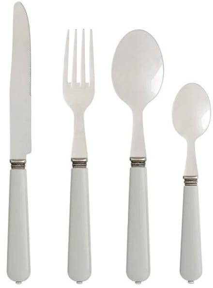 Bestek Lucie Wit - couvert 4 delig - Cote Table