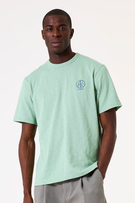 GARCIA Heren Print T-shirt Groen Korte mouw
