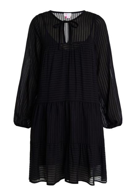 IZIA Midi-jurk met gestreept dessin Dames zwart