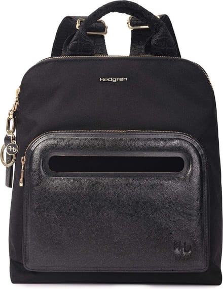 Hedgren vrijetijdsrugzak rugzak Latte Square Backpack RFID Celebration Black zwart