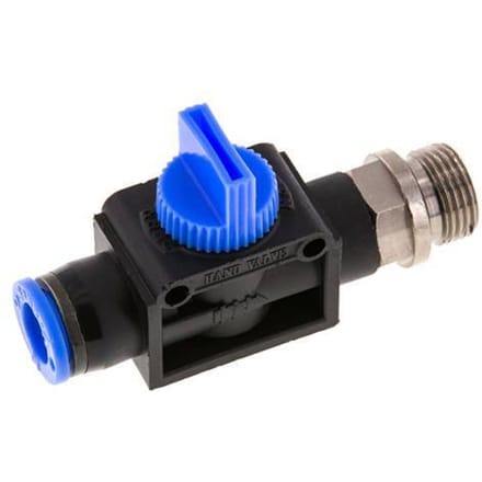 10 mm - G3/8'' Kunststof/Messing 3/2-Weg Handafsluiter Ontluchting aan Draadzijde