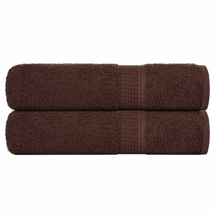 vidaXL - Badhanddoeken - FROGN - 2 - st - 100x150 - cm - 360 - g/m² - bruin