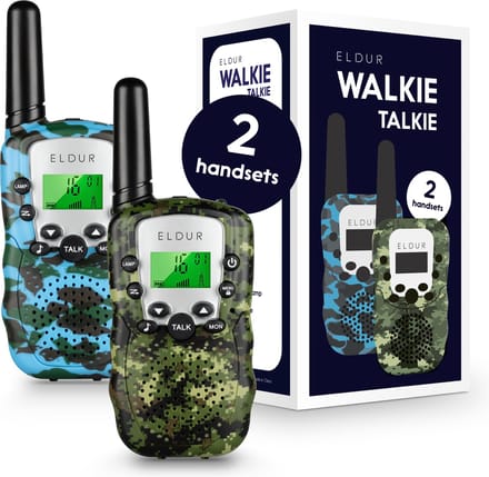 Eldur® Walkie Talkie Voor Kinderen - Set van 2 stuks - Camouflage