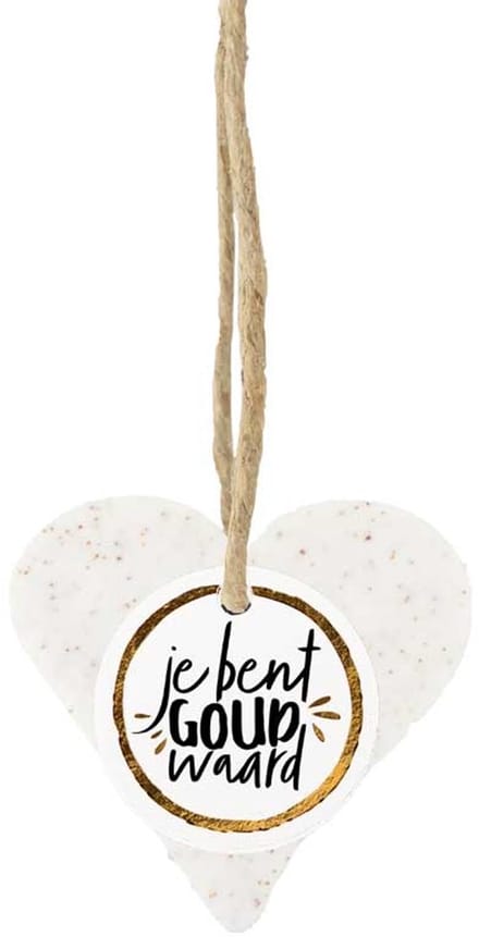 100%LEUK - Zeephart - Wit - Je bent goud waard