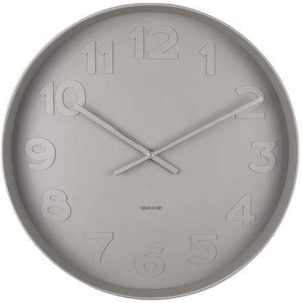 Karlsson Wandklok Mr. Grey - Grijs - Ø51cm - Wandklok